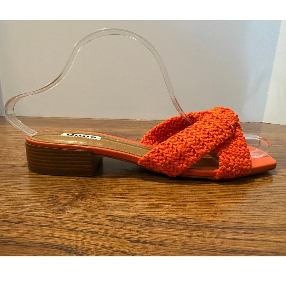 Dune London Laizes Woven Slide Sandals Orange Women’s Size 40 NWOB Statement - Picture 2 of 10